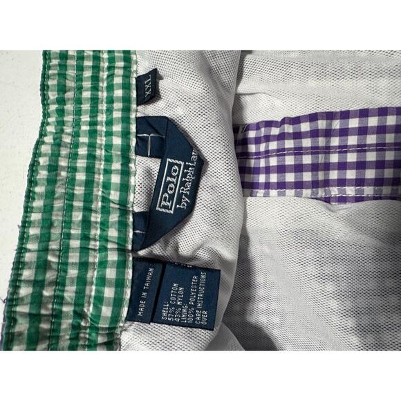 POLO Ralph Lauren Purple Check Swim Trunks XXL - Picture 4 of 5